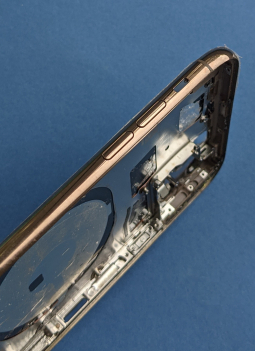 Frame Side Apple Iphone 11 Pro Max Gold Side C Stock 2