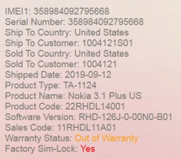 Logic Board Nokia 3.1 Plus Cricket Locked