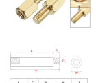 Thumb Lot Of 4pcs Standoff 6mm 21